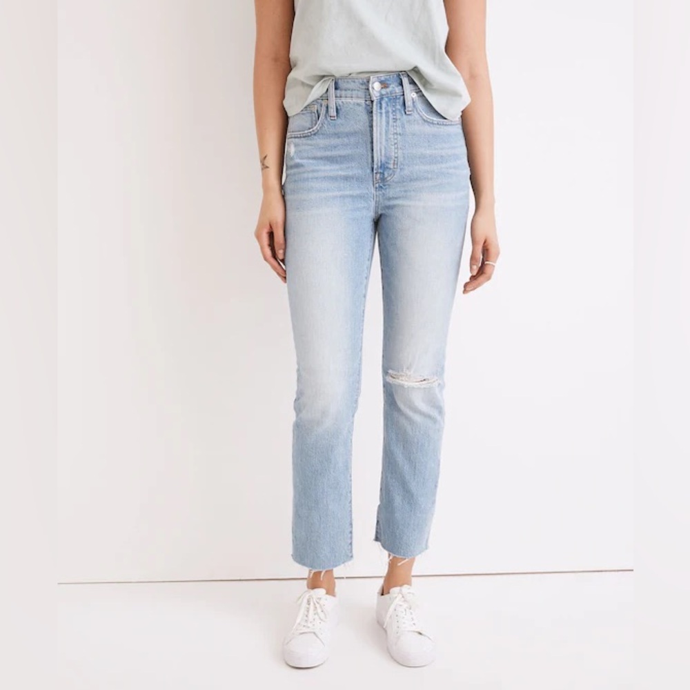 Madewell The Perfect Vintage Jeans Distressed Coney Wash Size 24